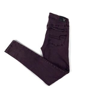 American Eagle Womens Jeggings Stretch Purple 2